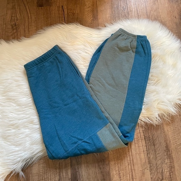 FREE PEOPLE Colorblock Sweatpants - Picture 1 of 3